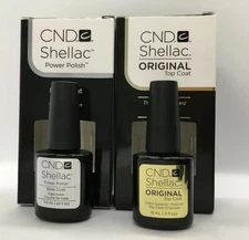 CND Shellac LED/UV Base Coat + Top Coat 0.5 oz - DUO Brand New in Box