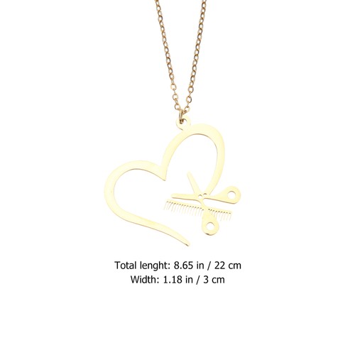 Heart Necklace Women Necklace Hairstylist Jewelry Gift dainty necklace - Picture 6 of 12
