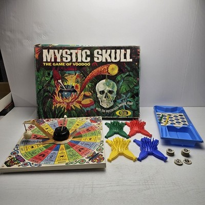 Vintage 1960s MYSTIC SKULL The Game of Voodoo IDEAL Board Game 1964 READ