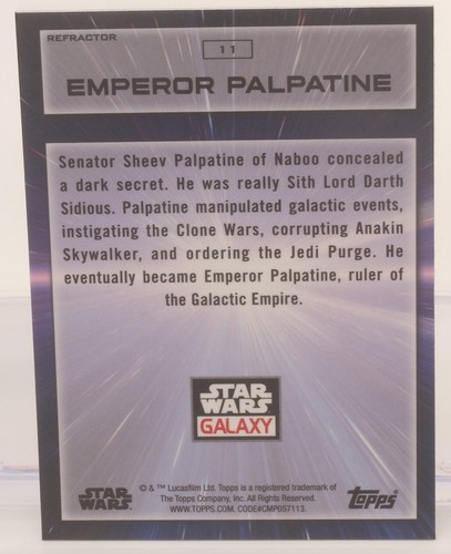 2022 Topps Star Wars Galaxy Emperor Palpatine #11 refractor - Imagen 2 de 2