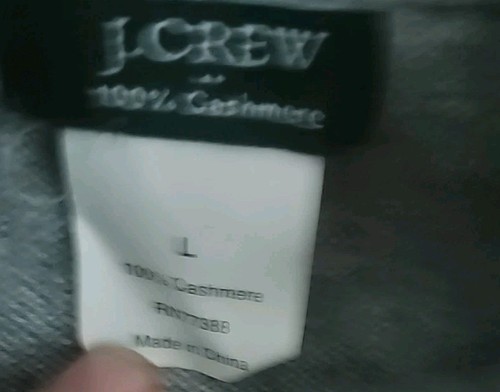 J Crew Womens Large 100% Cashmere Gray Turtleneck Sweater  Career - Picture 5 of 6