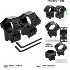 1 inch dovetail scope rings medium profile 3/8 rail 2 pack aluminum black