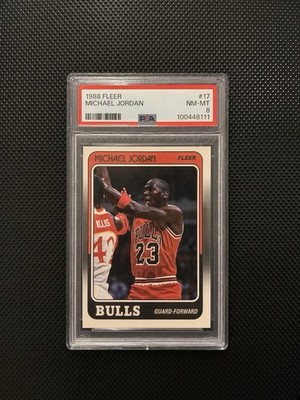 Fleer 1988 Michael Jordan #17 PSA 8 NBA Chicago Bulls 1987-88