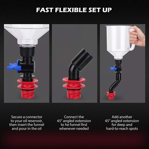 High - Quality Oil Filling Funnel with Spill - Proof Design Fits Various Cars - Picture 5 of 9