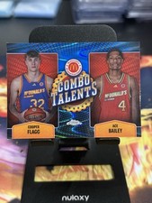 COOPER FLAGG ACE BAILEY 2024 Chrome McDonald's Combo Talents BLUE RAYWAVE SP