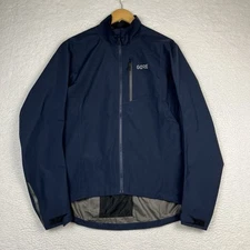 Gore Bike Wear Jacket Gore Tex Full Zip Mens Medium Blue Full Zip