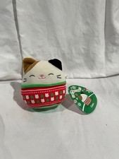 Squishmallows Cam the Cat in Christmas Sweater 4" Plush Stuffed Animal Toy