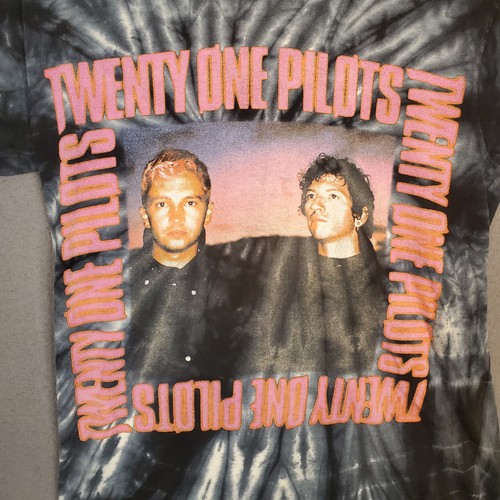 Twenty One Pilots - Camiseta para hombre pequeña 2021 Takeover Tour Icy Tie Dye - Imagen 2 de 8