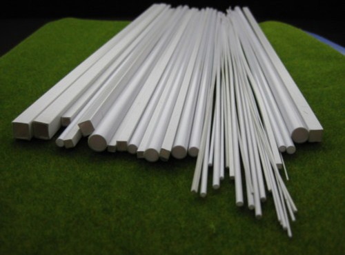48pcs Styrene ABS Round and Square Rod Pipes Architectual Accessories ABS00 - Picture 2 of 9