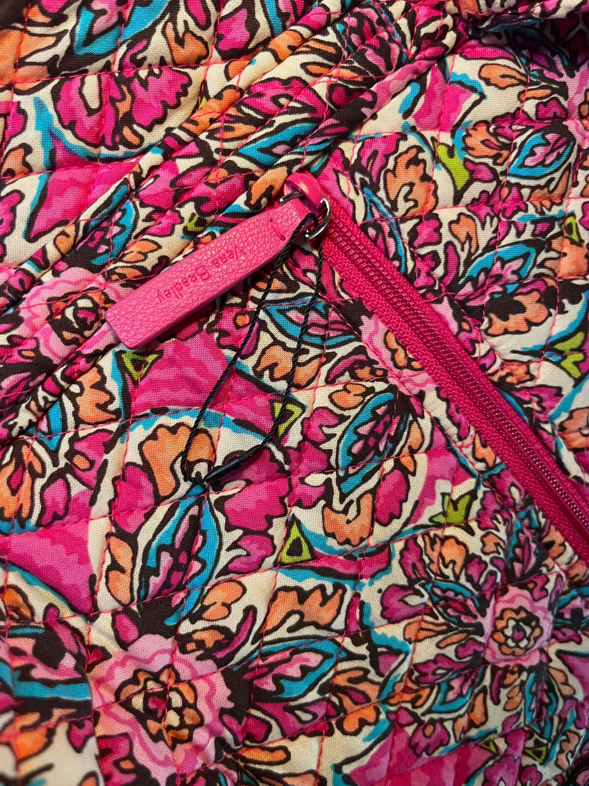 NWOT 109 Vera Bradley Sunburst Floral HUGE TOTE Toggle top 18 x 14