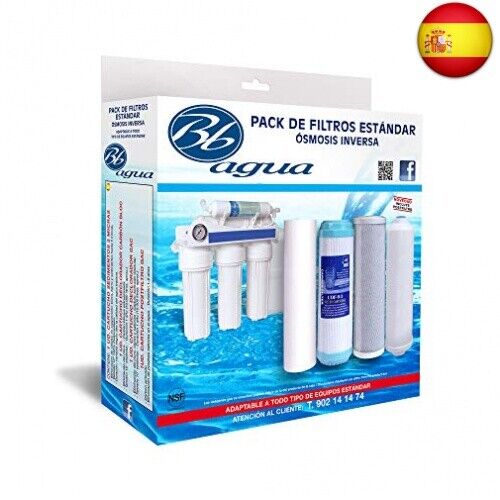 Bbagua Filtros para Equipos de Osmosis inversa estandar, Blanco, 4