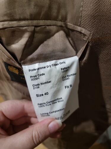 John Hardy Tweed Brown Check Country Hacking Shooting Hunting Blazer Jacket 40R - Picture 13 of 14