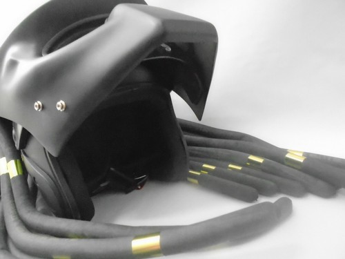 2099 MATTE BLACK PREDATOR MOTORCYCLE HELMET CASCO HERO CUSTOM RED LAMP LOW PRICE - Picture 5 of 11