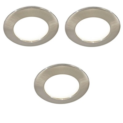 Lighting Innovations ROMA LED 12V RECESSED FLUSH SPOTLIGHT CAMPERVAN CARAVAN MOTORHOME BRUSHED CHROME WARM WHITE 5