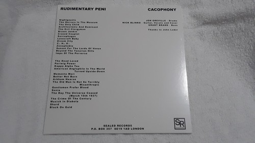 RUDIMENTARY PENI Cacophony LP reissue UK anarcho punk Crass Subhumans - Picture 2 of 2