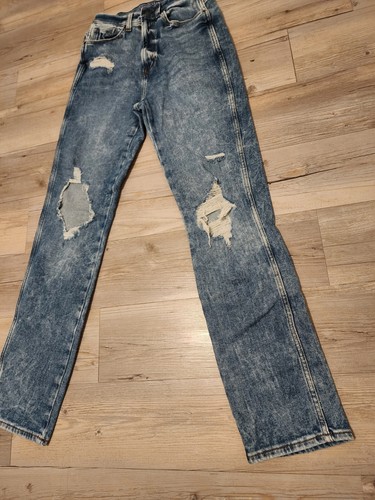 High Waisted Arizona Distressed Jeans 28x31 Usa Size 7 - Picture 2 of 11