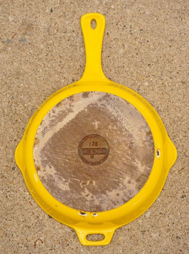Vintage COPCO Skillet Enamel Cast Iron Frying Pan Double Spout Michael Lax MCM - Picture 7 of 9