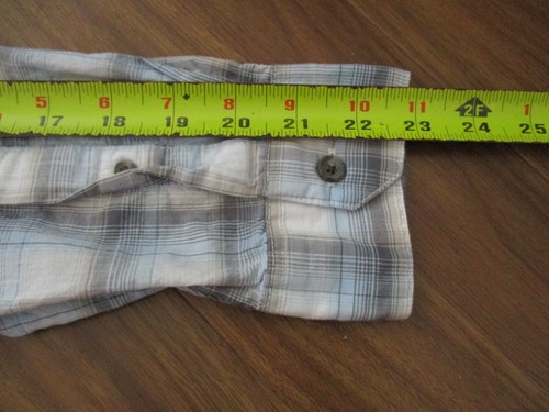 Vince Shirt Mens Size Medium Blue White Gray Long Sleeve Classic Fit Cotton M - Picture 14 of 15