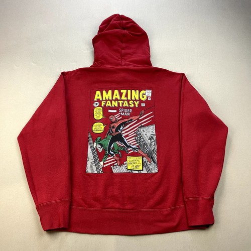 Uniqlo Marvel Comics Hoodie Sweatshirt Adult Small Red Amazing Spider-Man Hero - Picture 1 of 13