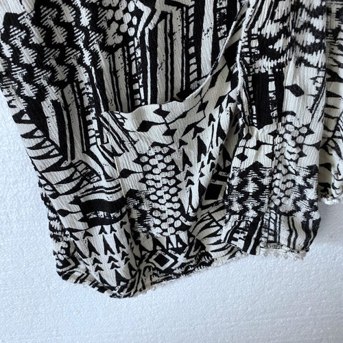 L*Space Ivory Coast Kimono Black Geometric Swim Cover Up Geometric One Size - Picture 7 of 10