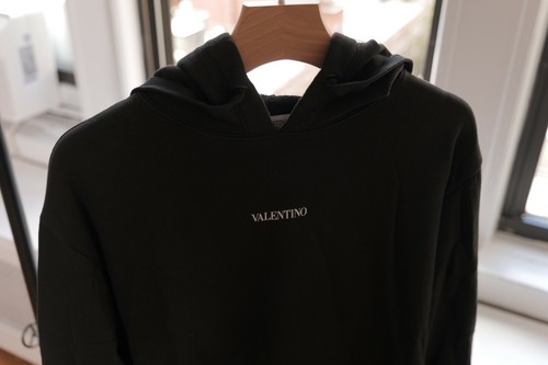 Valentino Black Sweatshirt Logo Hoodie - Picture 3 of 9