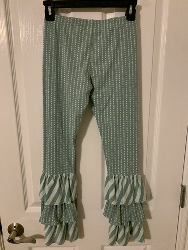 MATILDA JANE BONBON Bennys 12 Leggings Ruffled Mint Dot Girls Happy & Free NWT - Picture 6 of 9