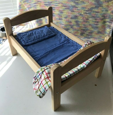 ikea wooden dolls bed