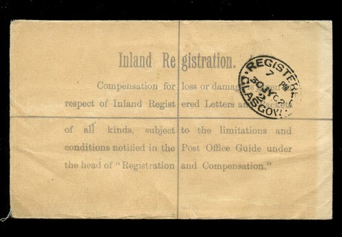 SCHOTTLAND EINSCHREIBEN POSTSTEMPEL 1888-1933 GANZSACHEN UMSCHLÄGE ..JEDER PREIS - Bild 18 von 32