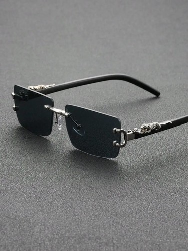Lunette de Soleil Luxe Mixte Tendance Monture Sans Cadre Verres Fumés PC Neuve - Picture 17 of 30