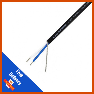 Van Damme Pro Grade Classic XKE 1 Paar Installationskabel | schwarz | 100m Rolle 100 x