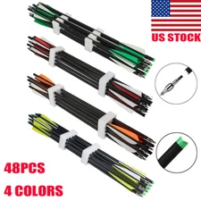 48PCS 20in Crossbow Bolts 8.8mm Carbon Shaft for Crossbow Hunting Target