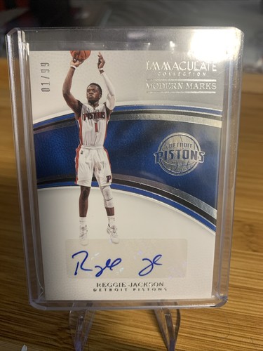 2016 And 2018 Reggie Jackson 2 Card Immaculate Modern Marks Lot. 1/99 And 1/49. - Picture 3 of 6