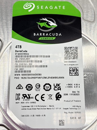 Seagate BarraCuda 4TB 3.5" HDD ST4000DM004 - Photo 7/7