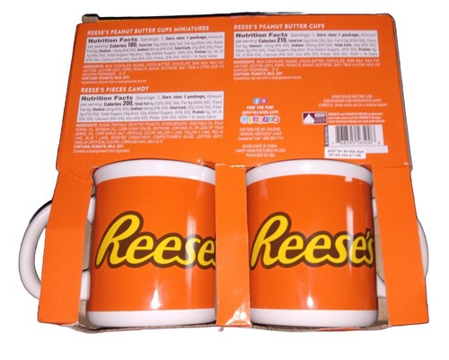 Reese's Peanut Butter Lovers 2 Mug 12oz Gift Set (NO Treats Included) - Picture 2 of 2