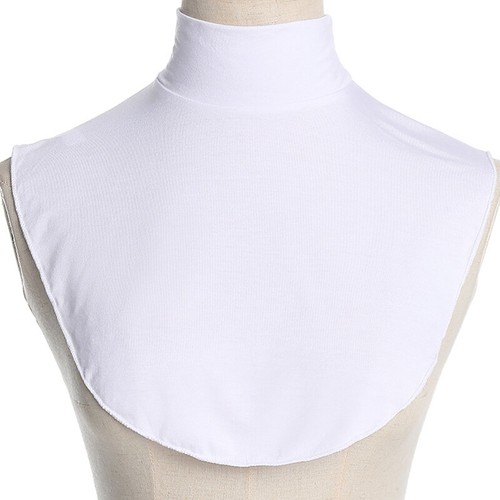 Womens Turtleneck High Neck Dickey Mock Blouse Half Top Bib Fake Collar Solid - Picture 17 of 25
