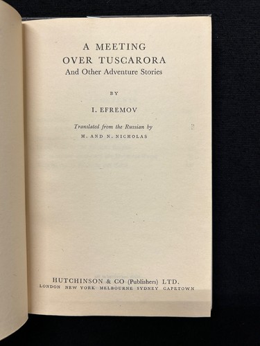 Efremov A MEETING OVER TUSCARORA Hutchinson Russian SF HCDJ aka Yefremov - Foto 6 di 6