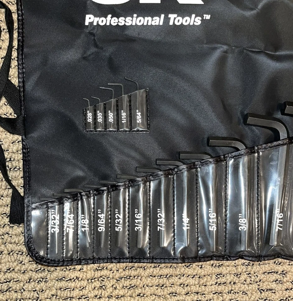 20 pc hex L key wrench set SK Professional Tools w/tool roll *Made in USA* NEW - Image 3 of 4