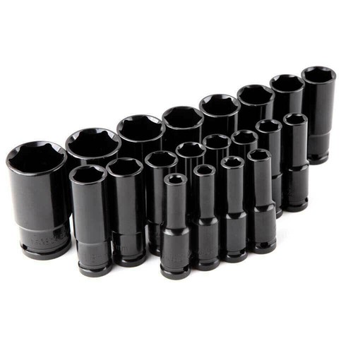 20pcs Heavy Duty 1/2” Drive Deep Impact Sockets Set Long Reach Wheel Wrench Nut - Picture 2 of 12