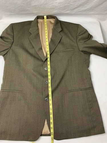 J Ferrar Custom Fit Suits Mens Brown Blazer Jacket 44R Slacks Pants 33x29 - Picture 6 of 10