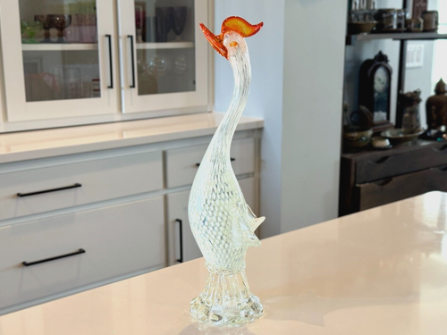 Vintage Italian Murano Handblown Art Glass Bird Figurine