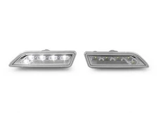 White LED Clear Bumper Side Marker Lights For 06-11 Mercedes Benz W219 CLS Class