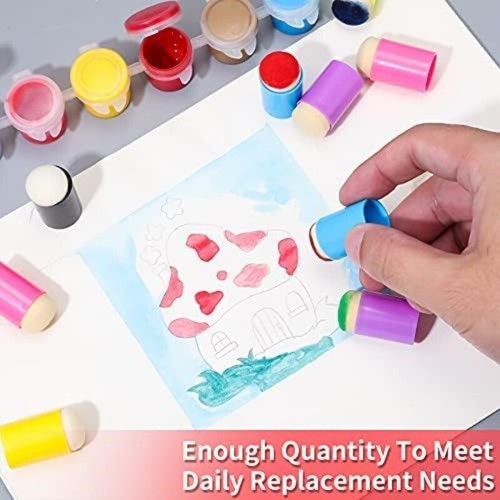 1-40pcs Finger Sponge Daubers for Face Paint Painting Chalk Ink Card Making Draw - Picture 12 of 30