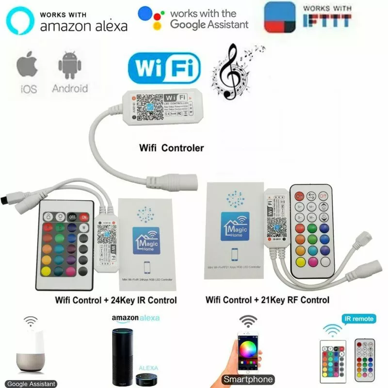Magic Home BT Wifi RGB RGBW RGBWC LED Strip Controller Smartphone Control