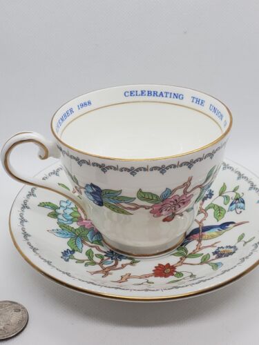 Aynsley Pembroke Footed Teacup and Saucer; November 1988 - Picture 14 of 20