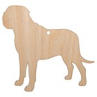 English Mastiff Dog Solid Unfinished Craft Wood Holiday Christmas Tree Ornament