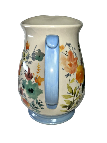 PIONEER WOMAN Large Serving Pitcher Vase Willow Floral 3.2Qt Stoneware - Picture 2 of 9