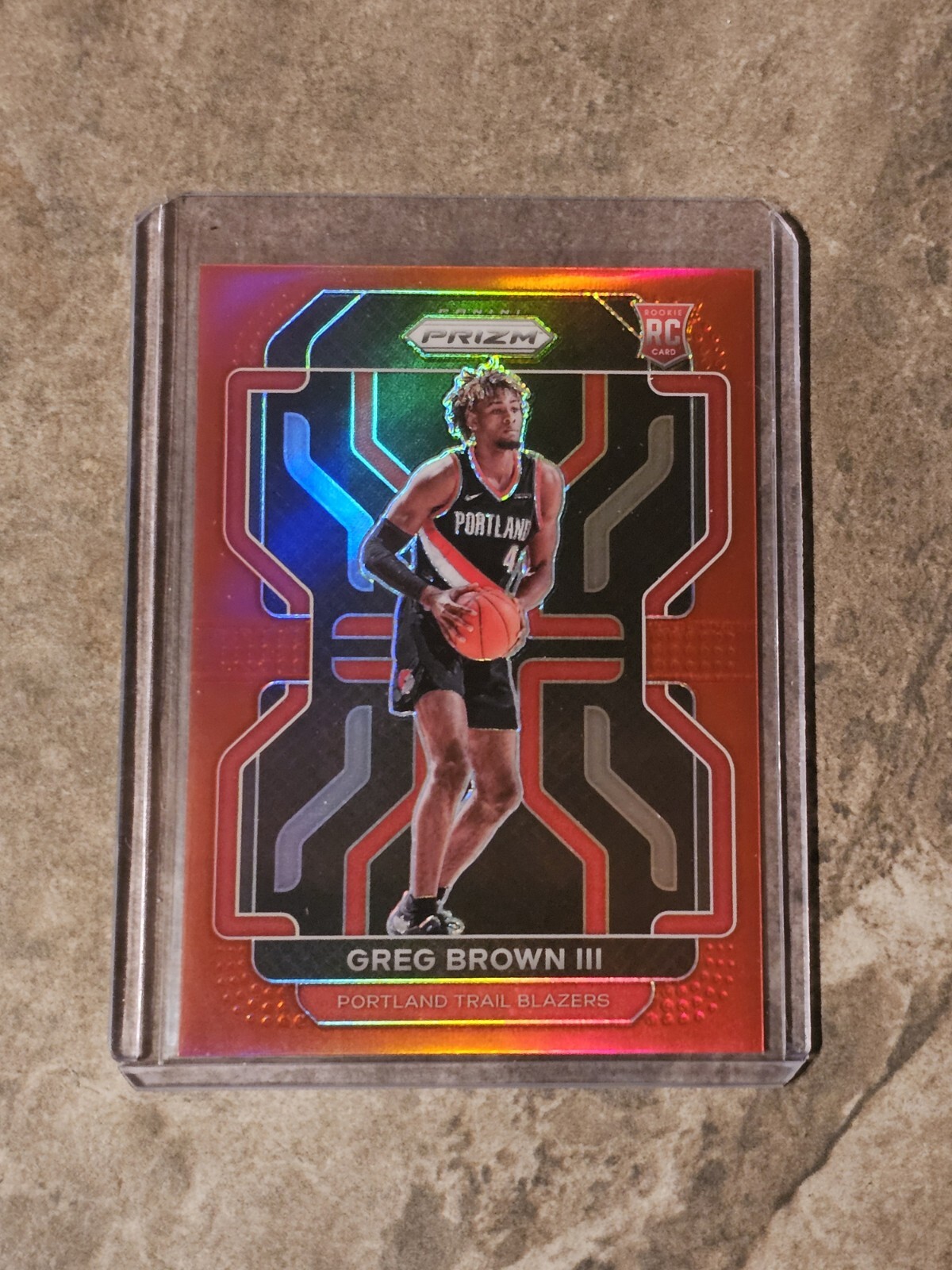 2021-22 Panini Prizm Red Prizm #'d /299 Greg Brown III #291 Rookie Card RC