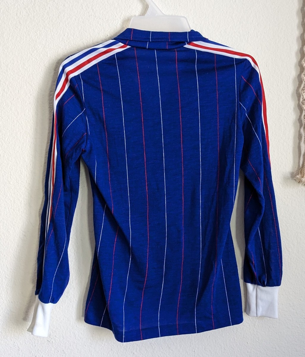 VINTAGE FRANCE Long Sleeve 1980/1982 HOME FOOTBALL SHIRT SOCCER