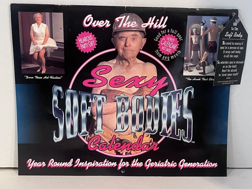 Vintage 1995 "OVER THE HILL" Sexy Soft Bodies Kalender - weißer Elefant Geschenk - Bild 1 von 17