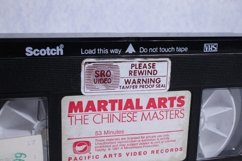 Vintage Martial Arts The Chinese Masters VHS Color PAVR-568 Tested Former Rental - Foto 9 di 9